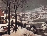 BRUEGHEL, Pieter the Younger The Hunters in the Snow oil painting artist